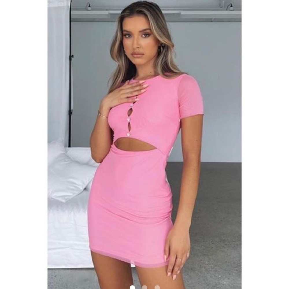 White Fox Boutique "Good for You" Pink Mini Dress
